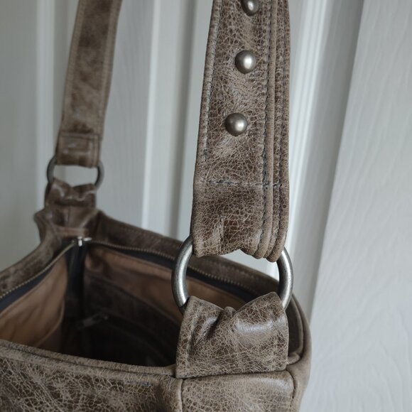 Gorgeous studded leather crossbody purse - moto - western - saddlebag style NEW - Picture 7 of 11